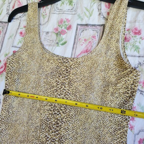 Vintage Bershka Women's Size Medium Snake Print Tank Top Camisole Y2K 90s Animal - Picture 6 of 6